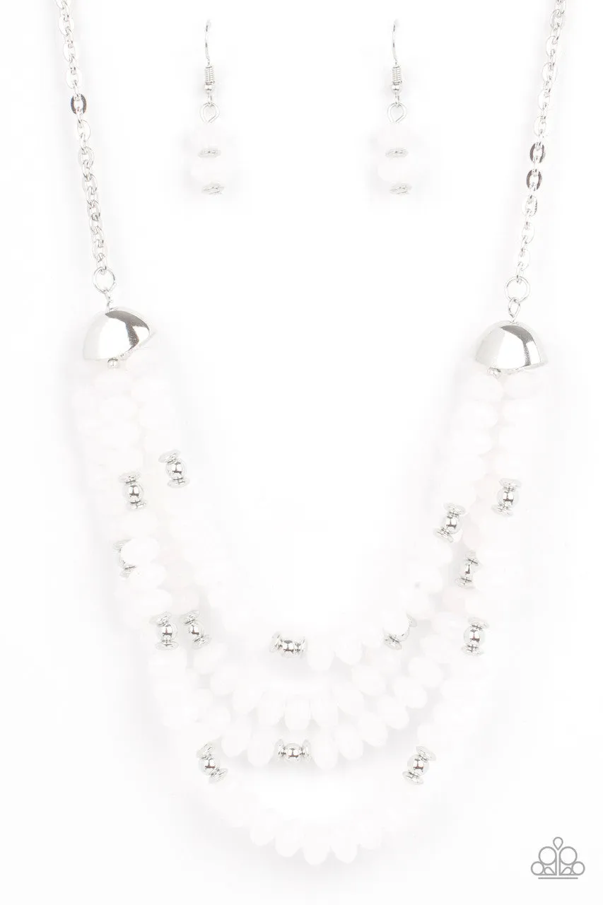 Best POSH-ible Taste White Paparazzi Necklace