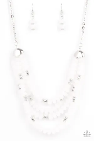 Best POSH-ible Taste White Paparazzi Necklace