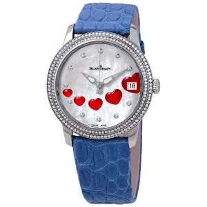 Blancpain Saint Valentin Ultra Slim Automatic Mother of Pearl Diamond Dial Ladies Watch 3400-4554-58B