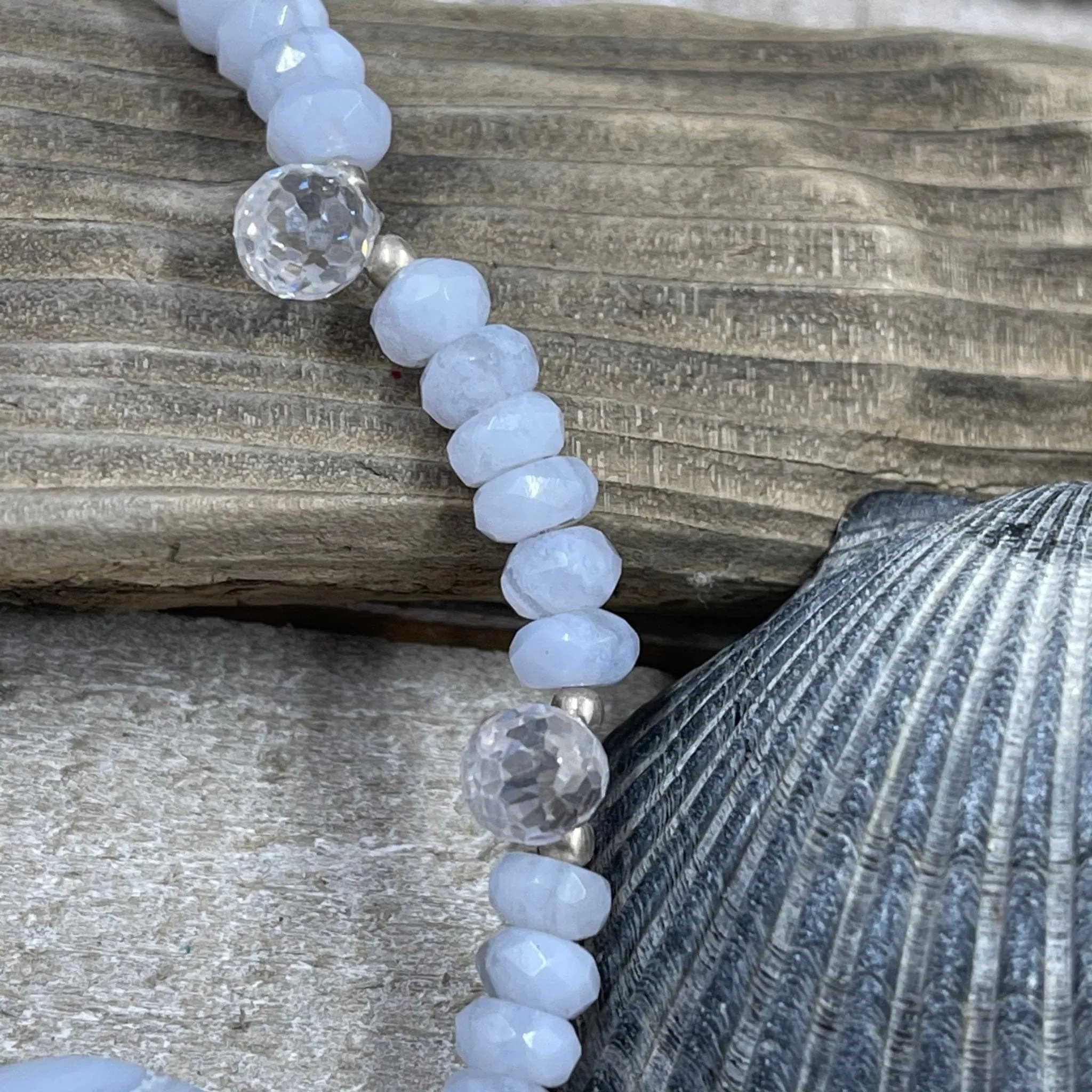 Blue Lace Agate Drop Necklace