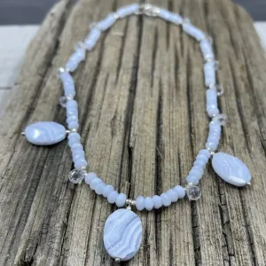 Blue Lace Agate Drop Necklace