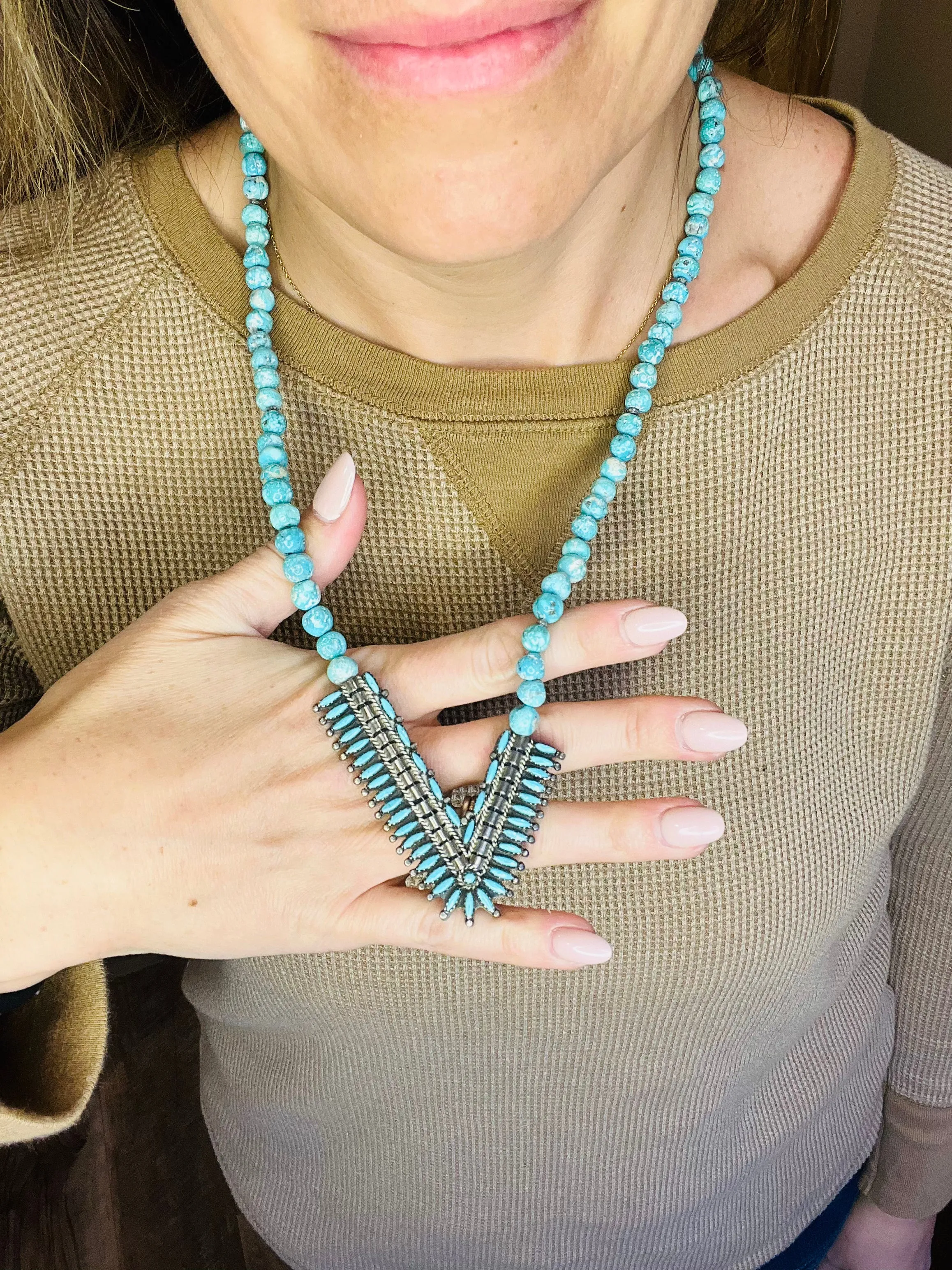Bold Cowgirl Turquoise Necklace