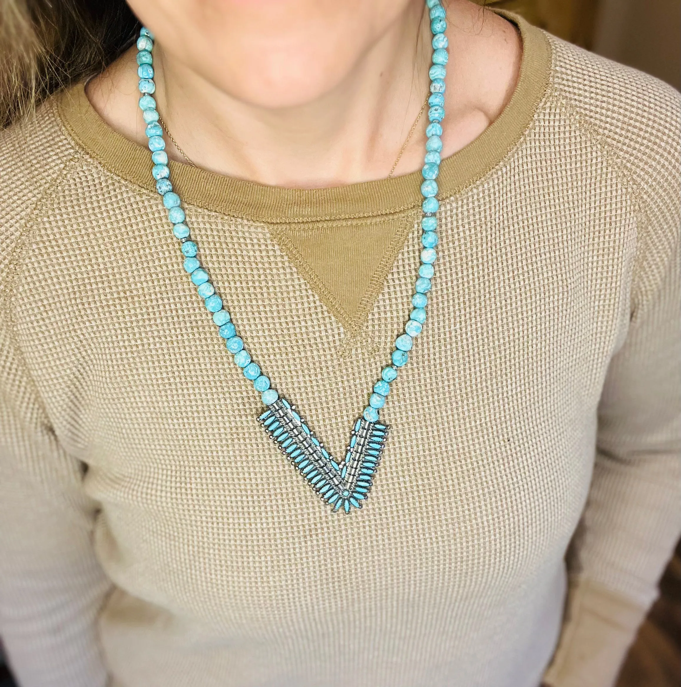 Bold Cowgirl Turquoise Necklace