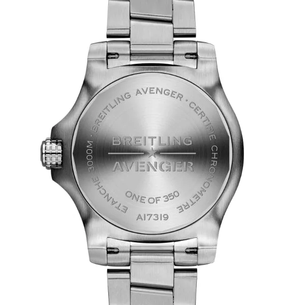 Breitling Avenger Silver Stainless Steel Blue Dial Automatic Watch for Gents - A17318101C1A1