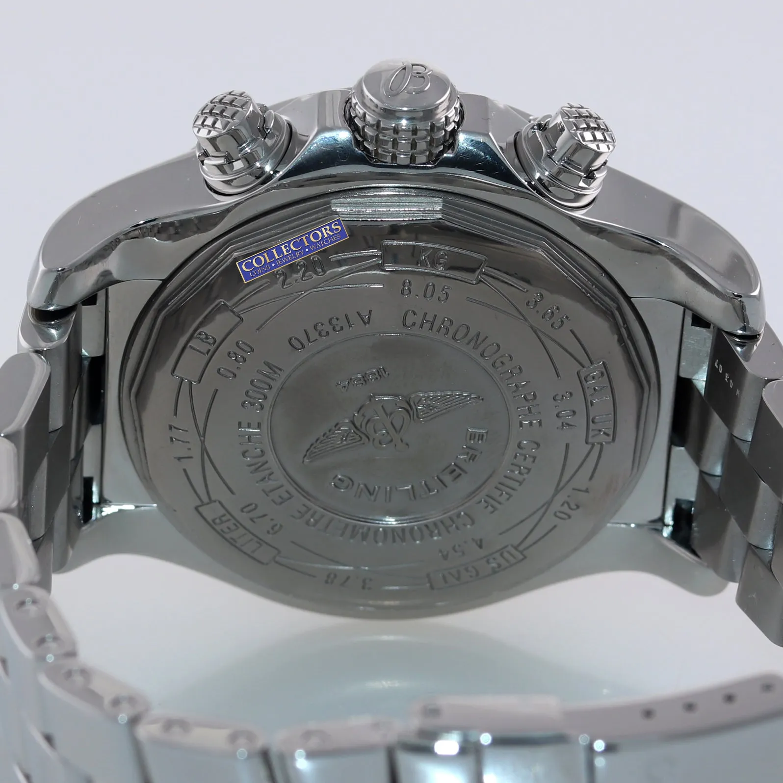Breitling Super Avenger Chronograph MOP Diamond A13370 Steel 48mm Date Watch