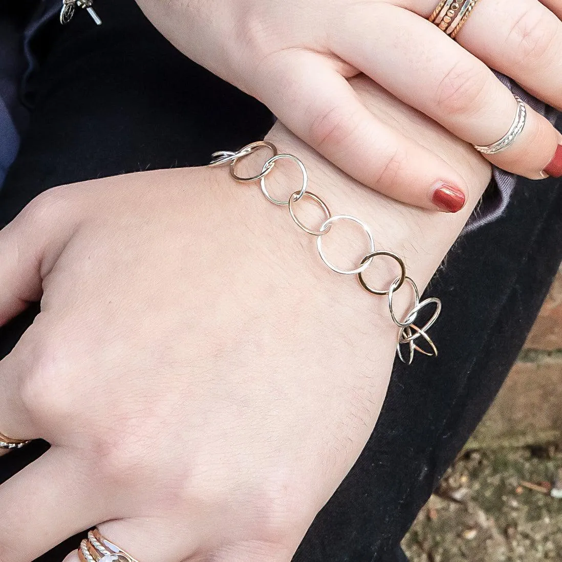 Bubble Chain Bracelet - Mixed Metals