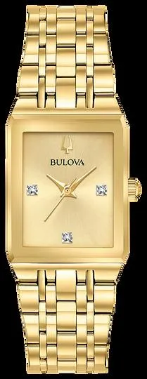 Bulova Diamond Gold-Tone Ladies Watch