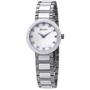 Bulova Diamond Mother of Pearl Dial Two-tone Ladies Watch 98P158