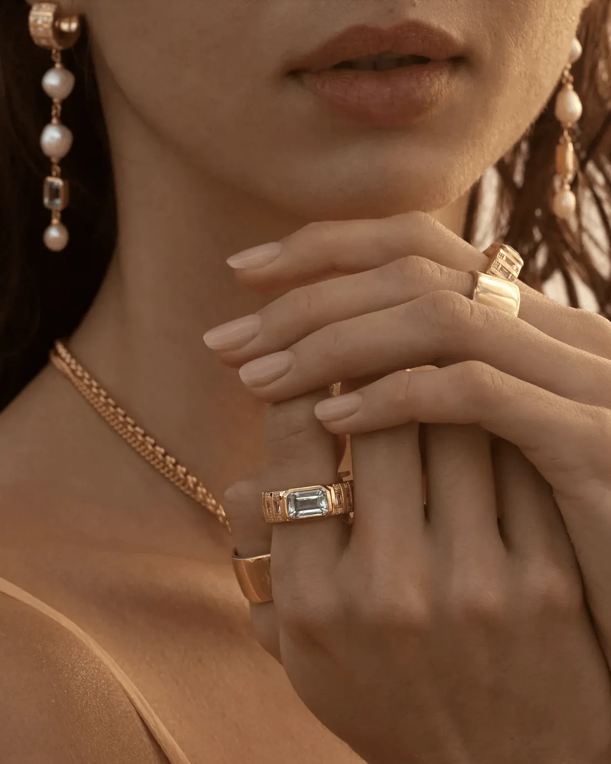 BY CHARLOTTE Calm Your Soul Topaz Ring - 18k Gold Vermeil