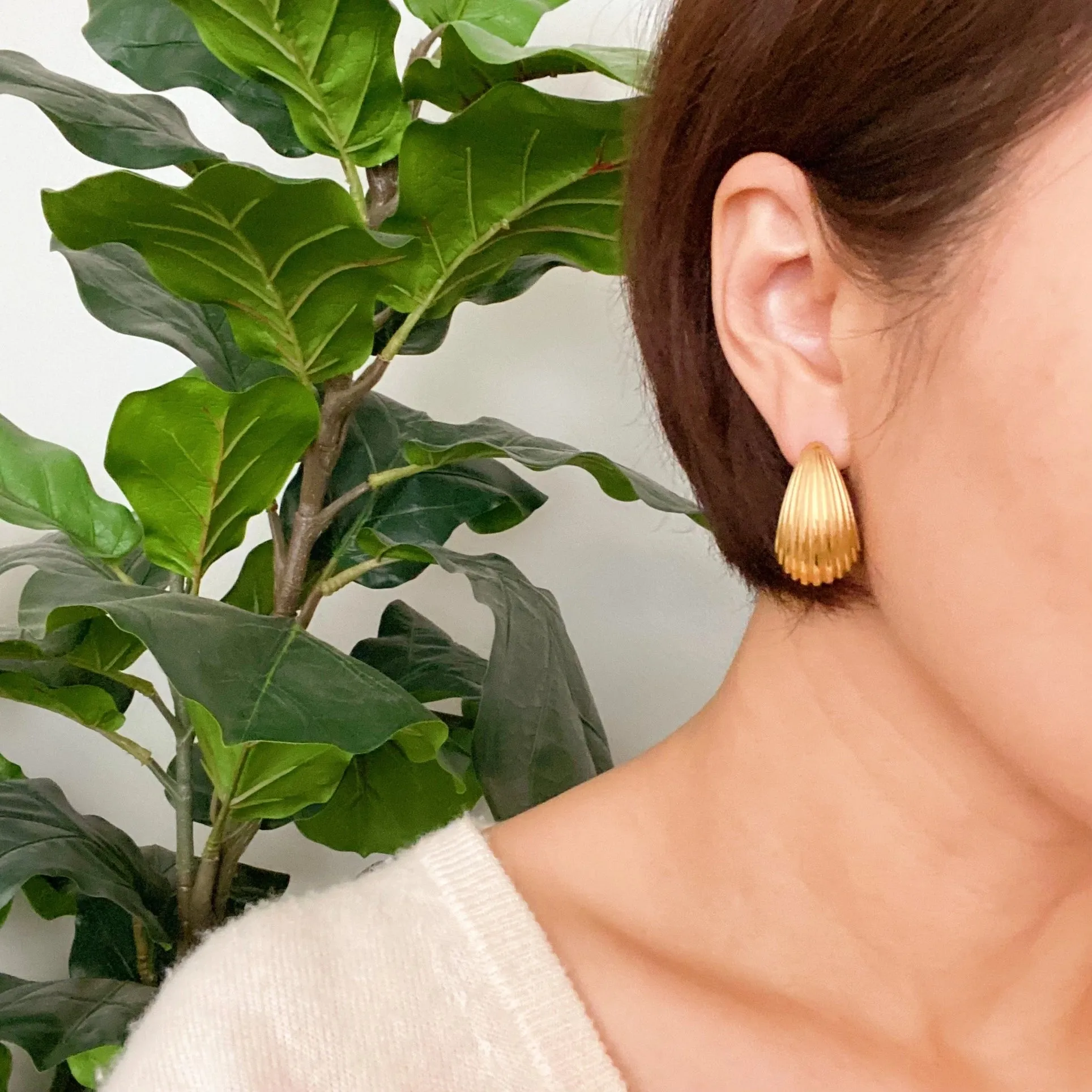 Cable Teardrop Earring