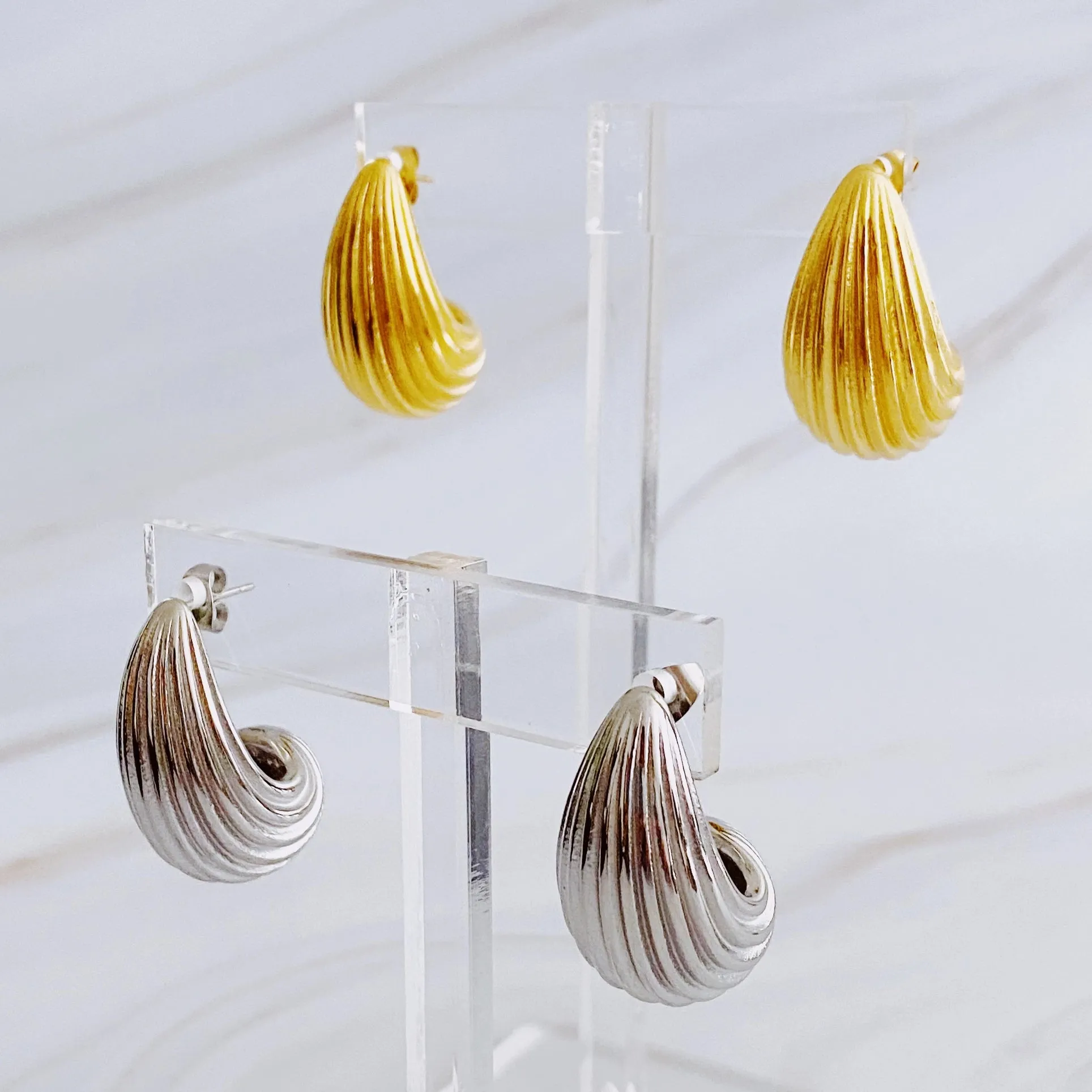 Cable Teardrop Earring