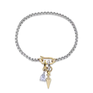 CAN OPENER SPIKE CHARM BRACELET