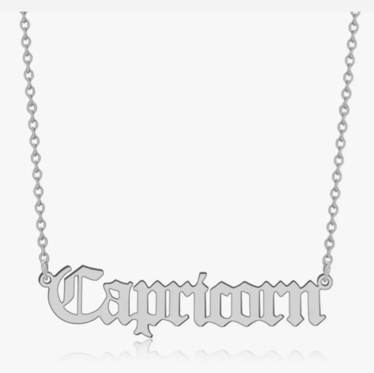 Capricorn Silver Zodiac Necklace // Jovee