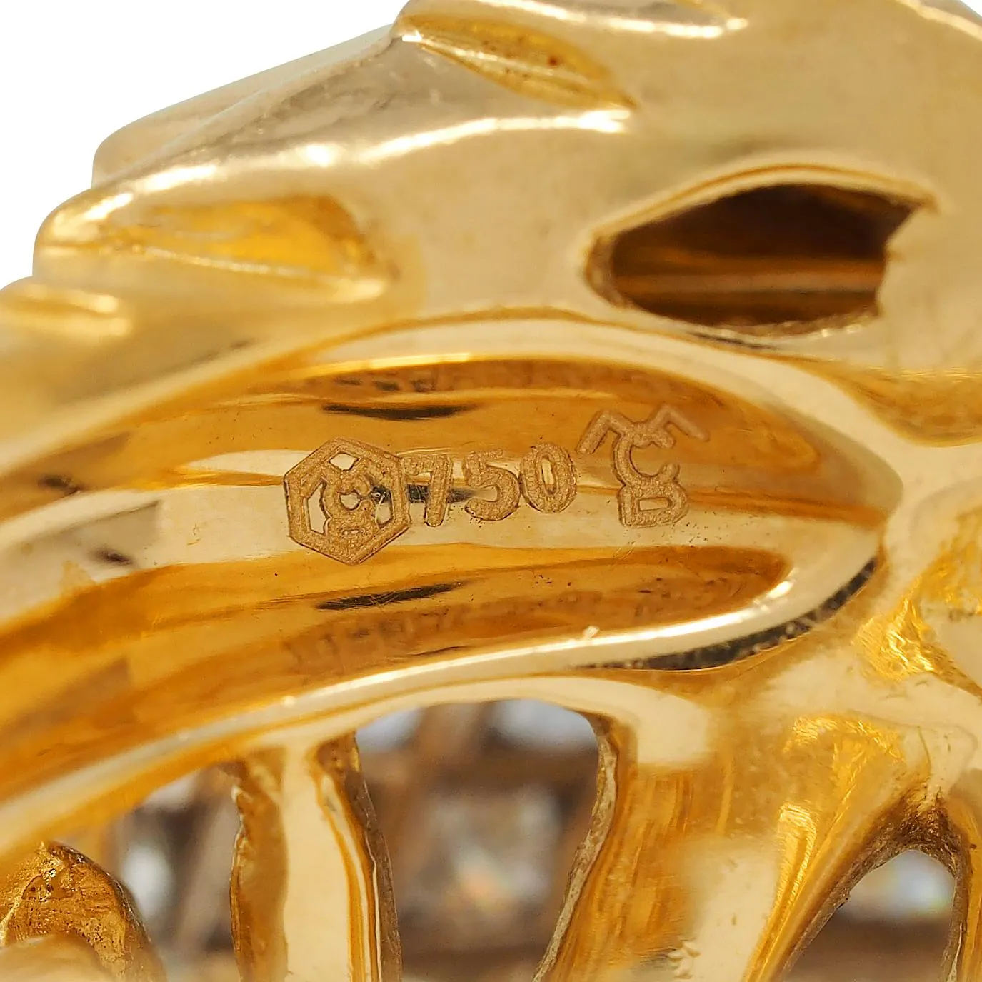 Carrera y Carrera 1.25 CTW Diamond 18 Karat Two-Tone Gold Contemporary Pavé Bypass Dragon Ring