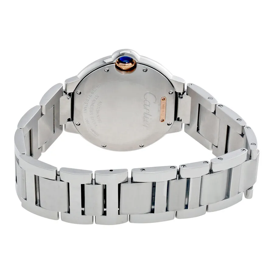 Cartier Ballon Bleu Automatic 18Kt Rose Gold Diamond Steel Ladies Watch WE902081