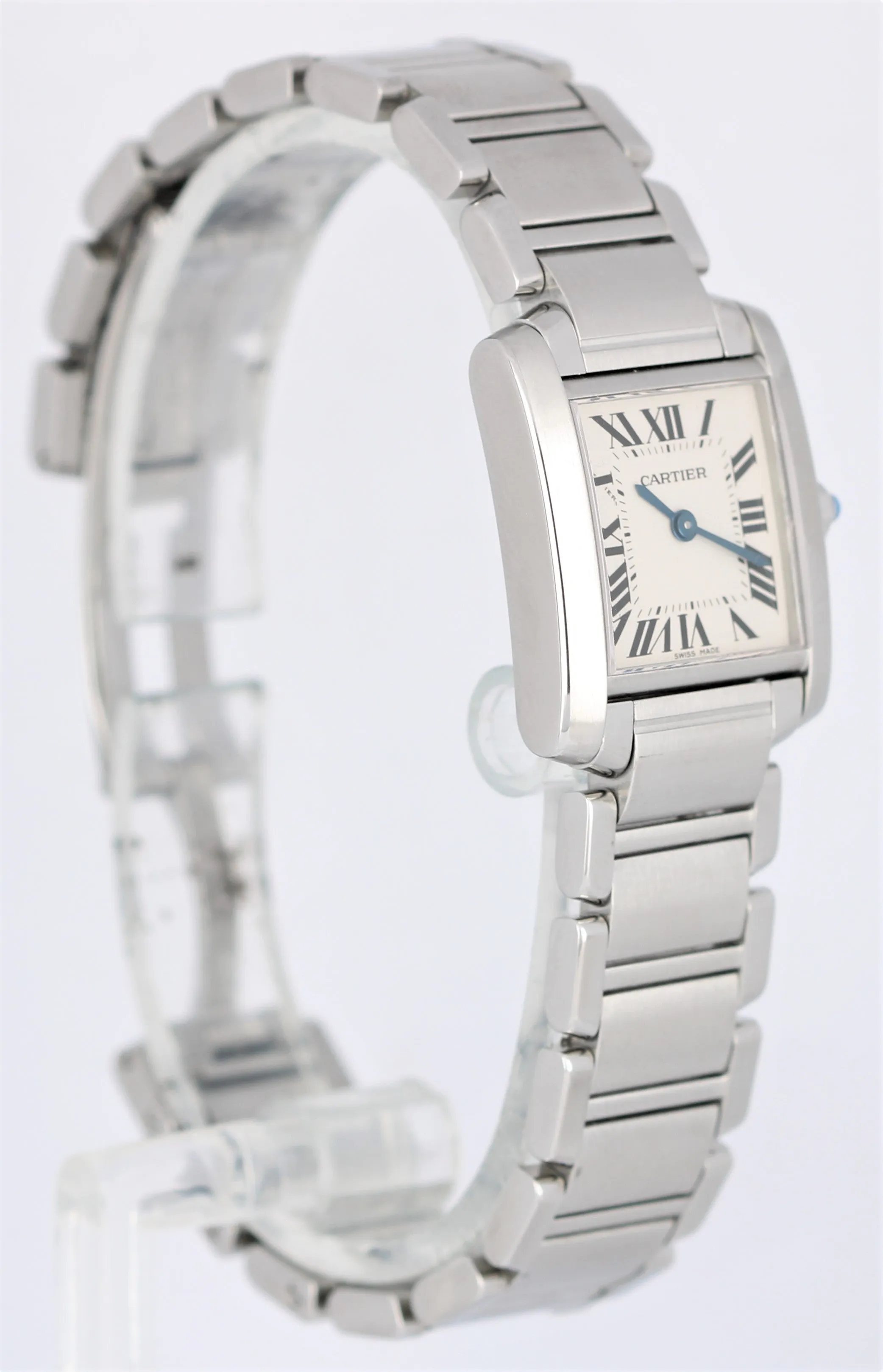 Cartier Tank Française Stainless White/Ivory Roman Swiss Quartz 2384 Watch