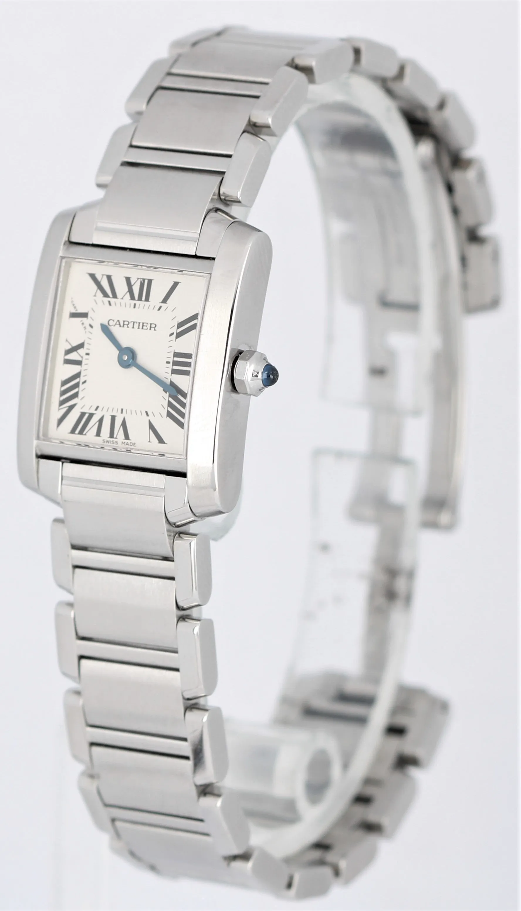 Cartier Tank Française Stainless White/Ivory Roman Swiss Quartz 2384 Watch