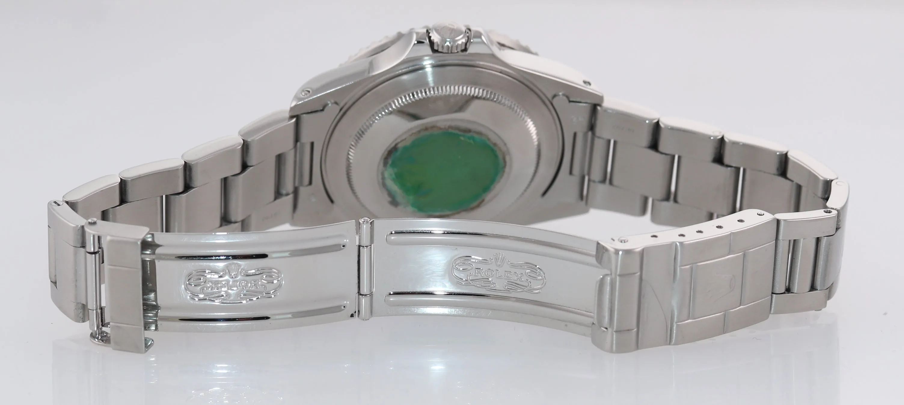 CASEBACK STICKER 2000 Rolex GMT-Master II Coke Red Black Steel 16710 40mm Watch