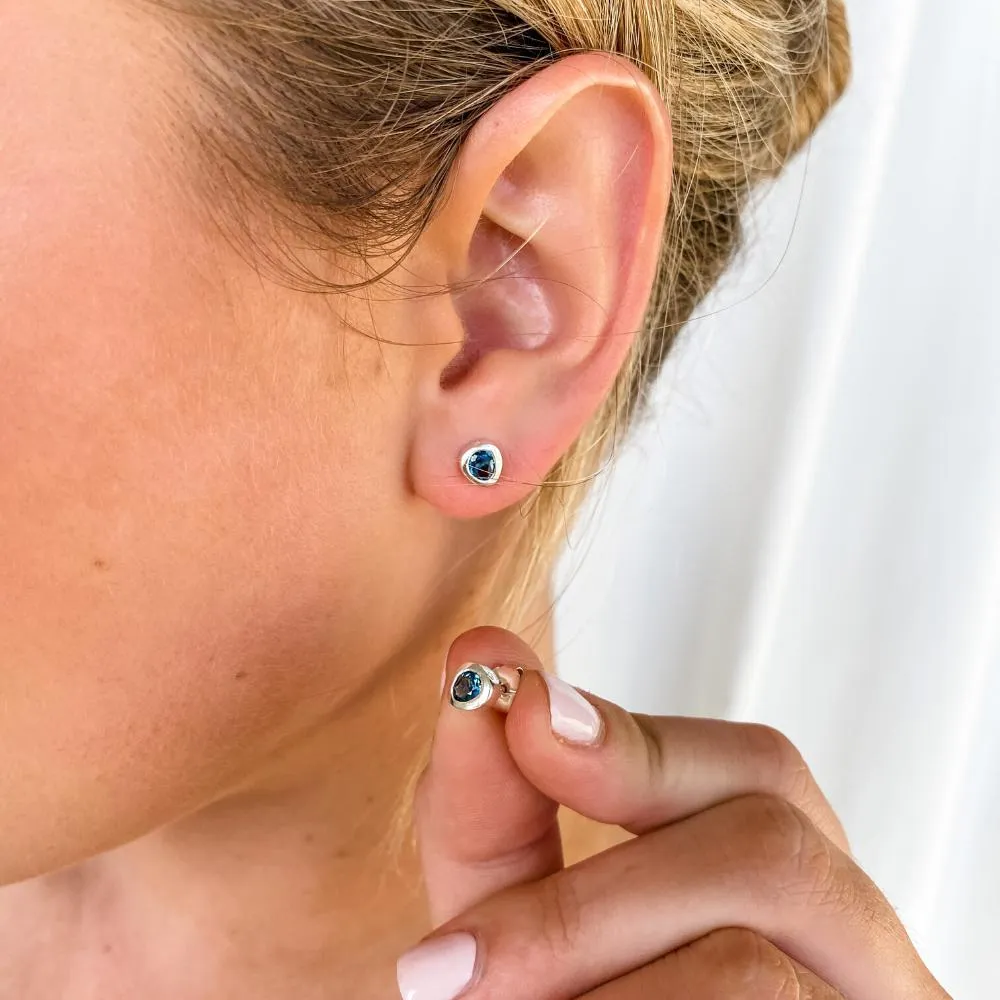 Celebration Stud Earrings - Ruby Red Corundum