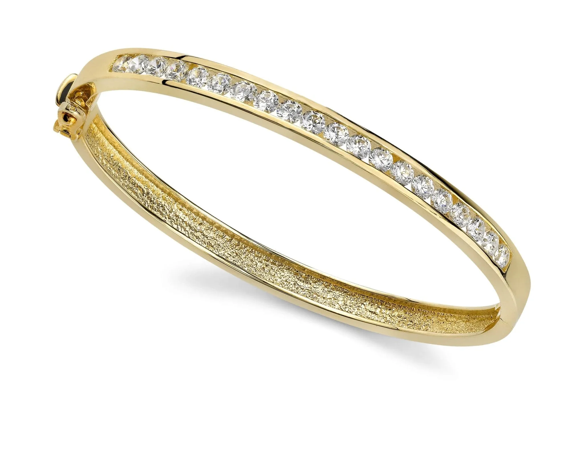 Channel Set Diamond Bangle with 0.96 ct.(finished) 2.3mm