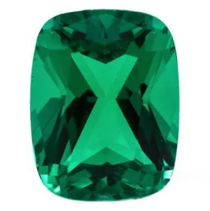 Chatham Lab-Grown Antique Cushion Emerald Stone Size