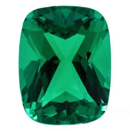 Chatham Lab-Grown Antique Cushion Emerald Stone Size