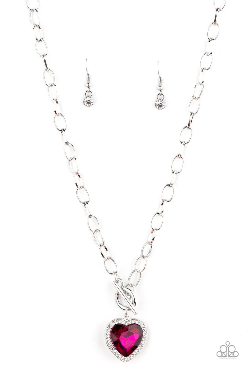 Check Your Heart Rate Pink Paparazzi Necklace