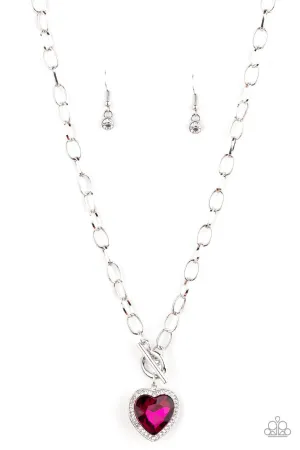 Check Your Heart Rate Pink Paparazzi Necklace