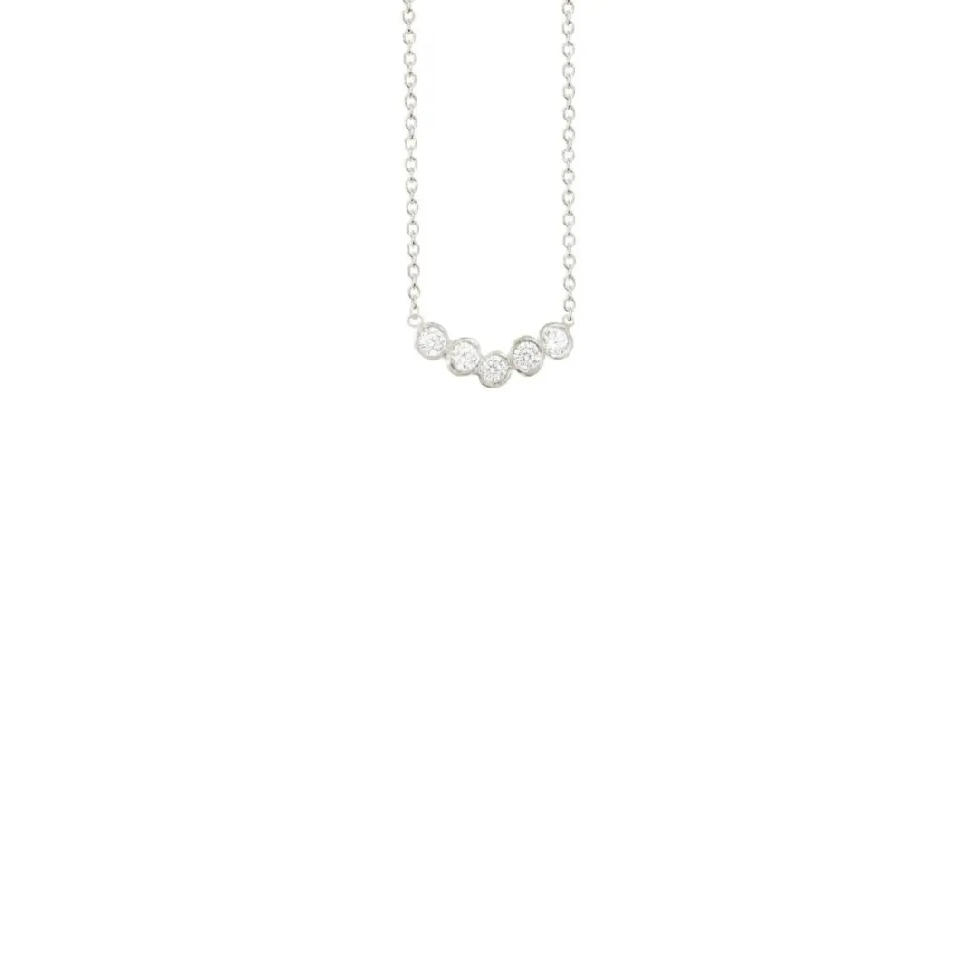 Chevron Seed Pod Necklace in Sterling Silver