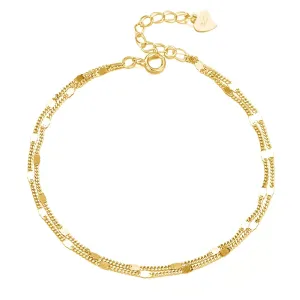 Chic Bar-Link Bracelet – 18K Gold