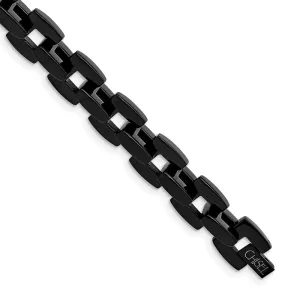 Chisel Stainless Steel Polished Black IP-plated 8.5 inch Bracelet