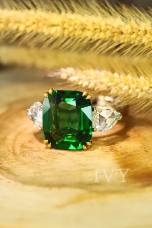 Chrome Tourmaline and Diamond Ring