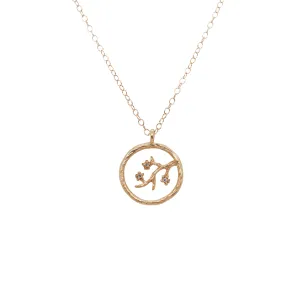 Circle Cherry Blossom Necklace