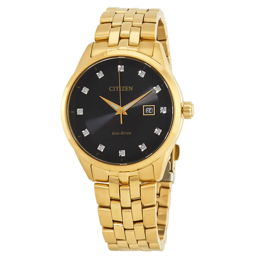 Citizen Corso Eco-Drive Diamond Black Dial Men's Watch BM7252-51G