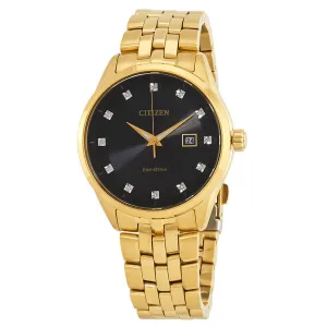 Citizen Corso Eco-Drive Diamond Black Dial Men's Watch BM7252-51G