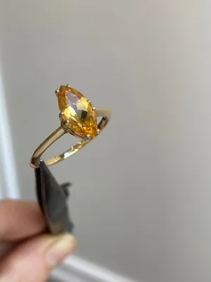 Citrine Marquise Ring
