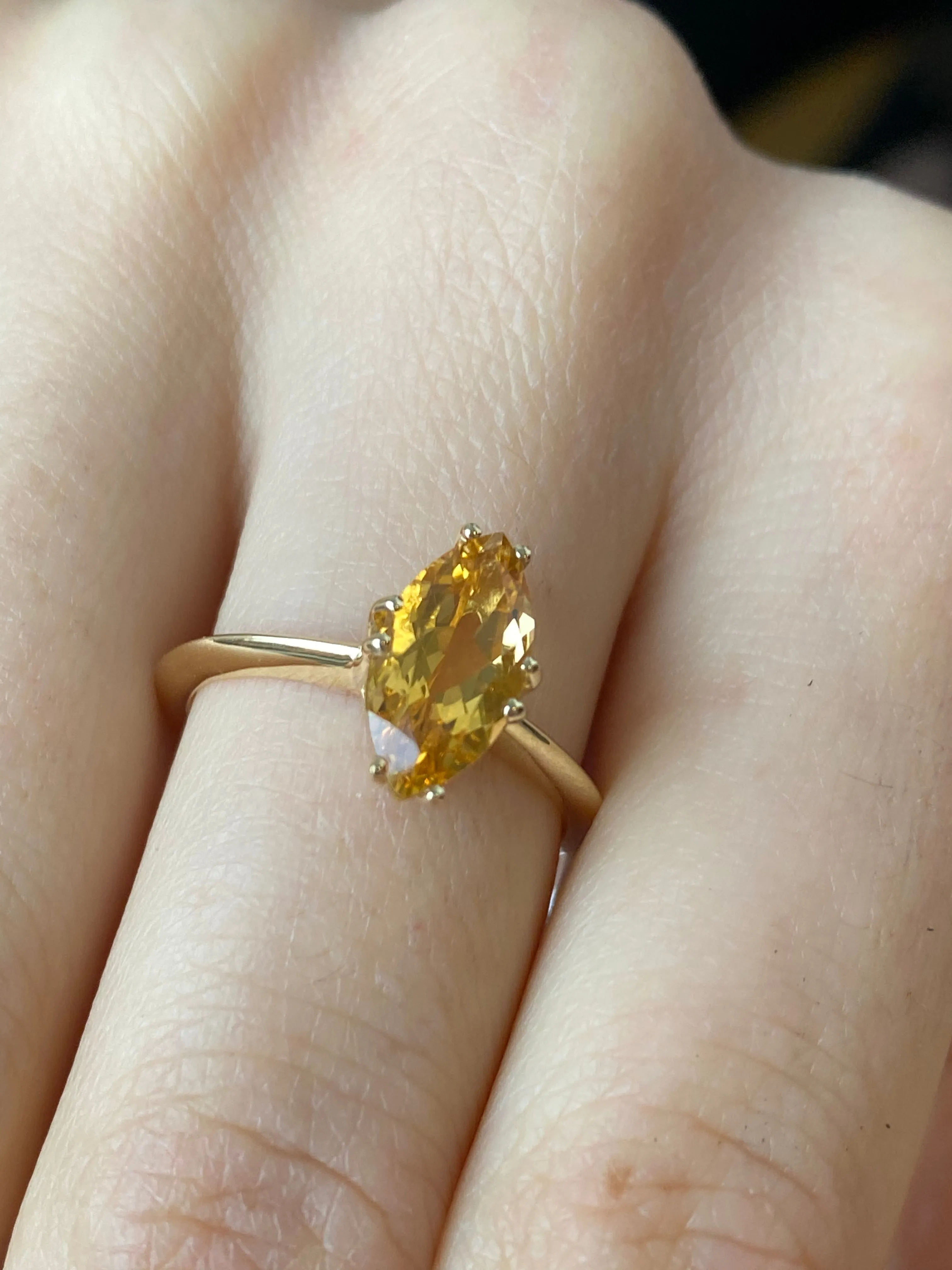 Citrine Marquise Ring