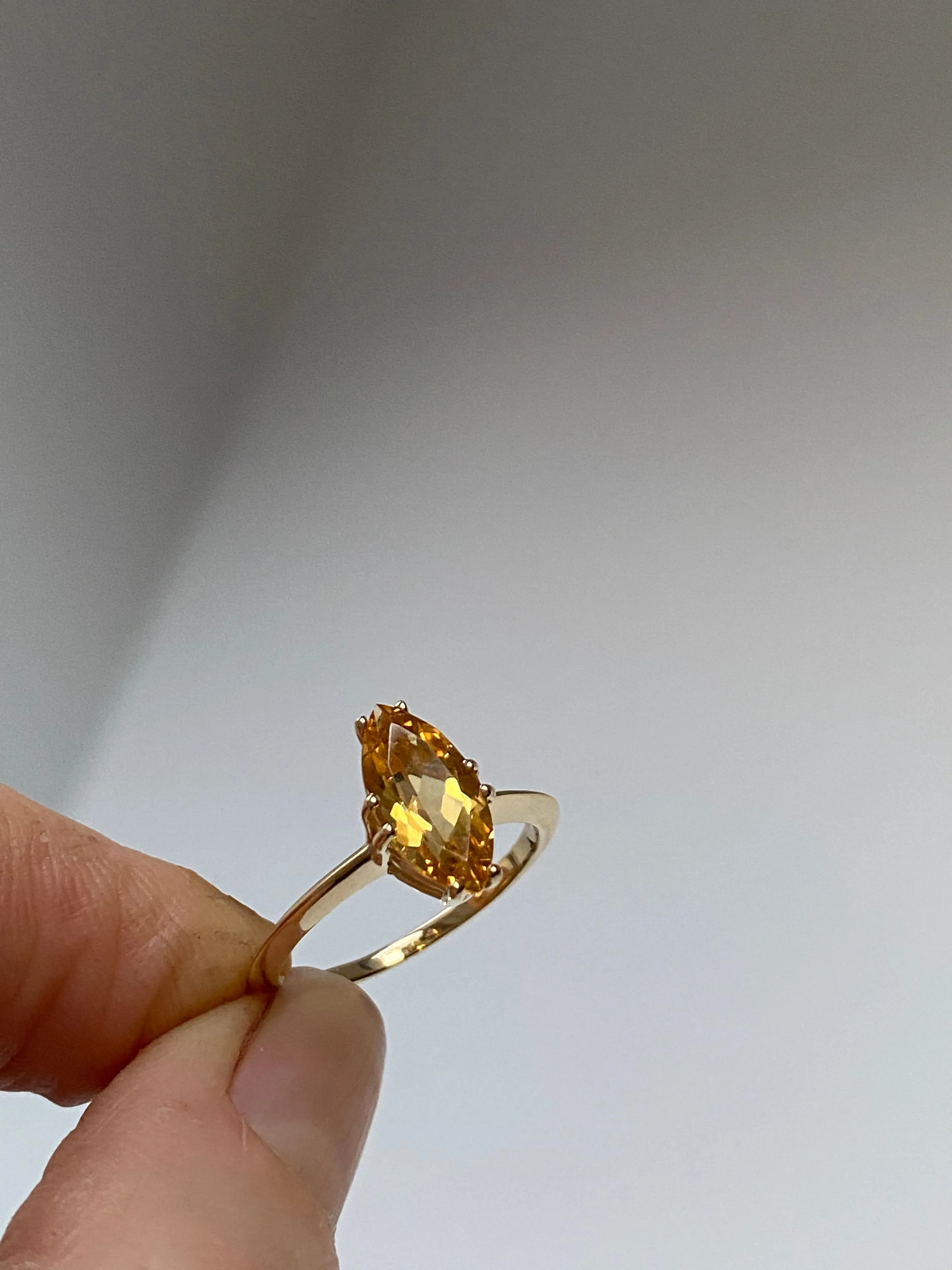 Citrine Marquise Ring