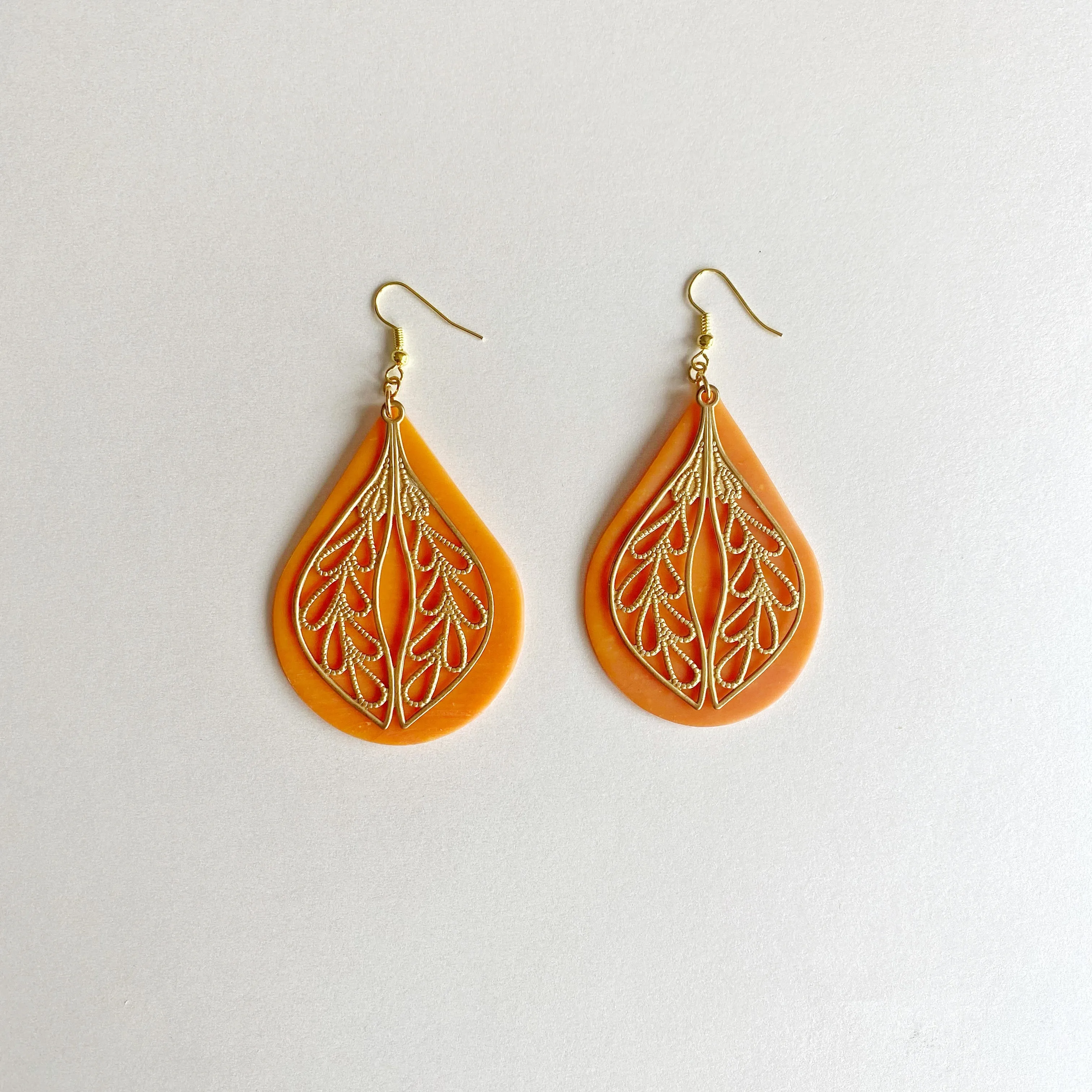 Citrusy Drops polymer clay earrings