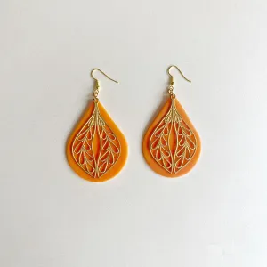 Citrusy Drops polymer clay earrings
