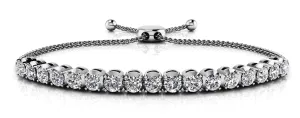 Classic 4 Prong Adjustable Lab-Grown Diamond Bracelet with 0.69 ct.(finished) 2mm