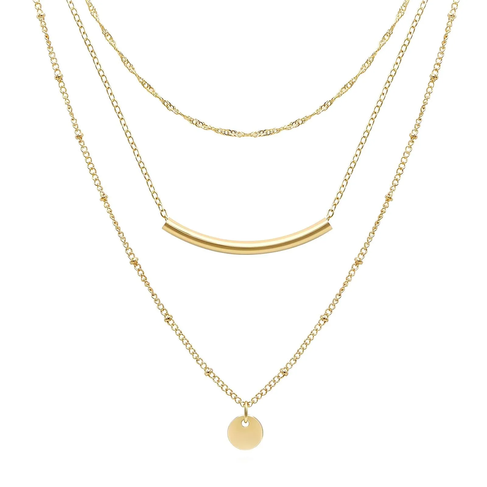 Classic Chain Necklace in 18K Gold Plated Steel