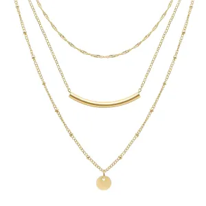 Classic Chain Necklace in 18K Gold Plated Steel