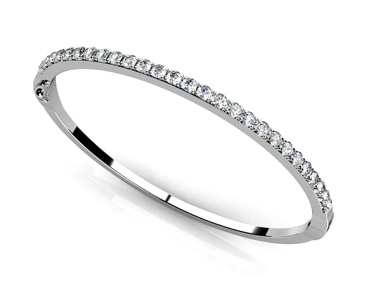Classic Diamond Bangle with 0.98 ct.(finished) 1.8mm