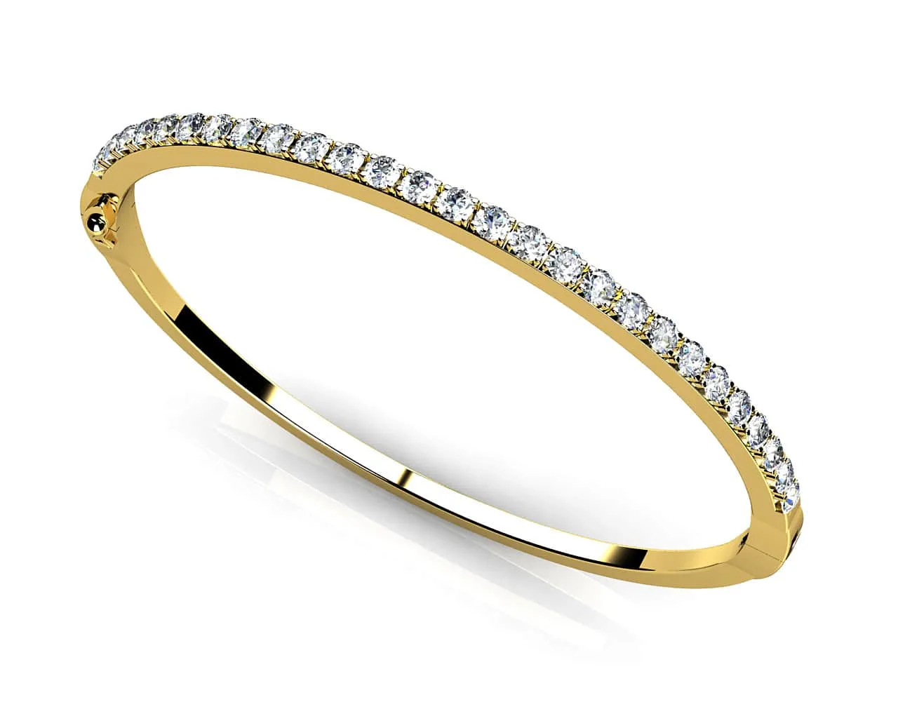 Classic Diamond Bangle with 0.98 ct.(finished) 1.8mm