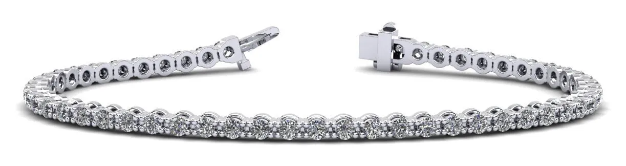 Classic Link Lab-Grown Diamond Tennis Bracelet with 2.05 ct.(finished) 2.1mm