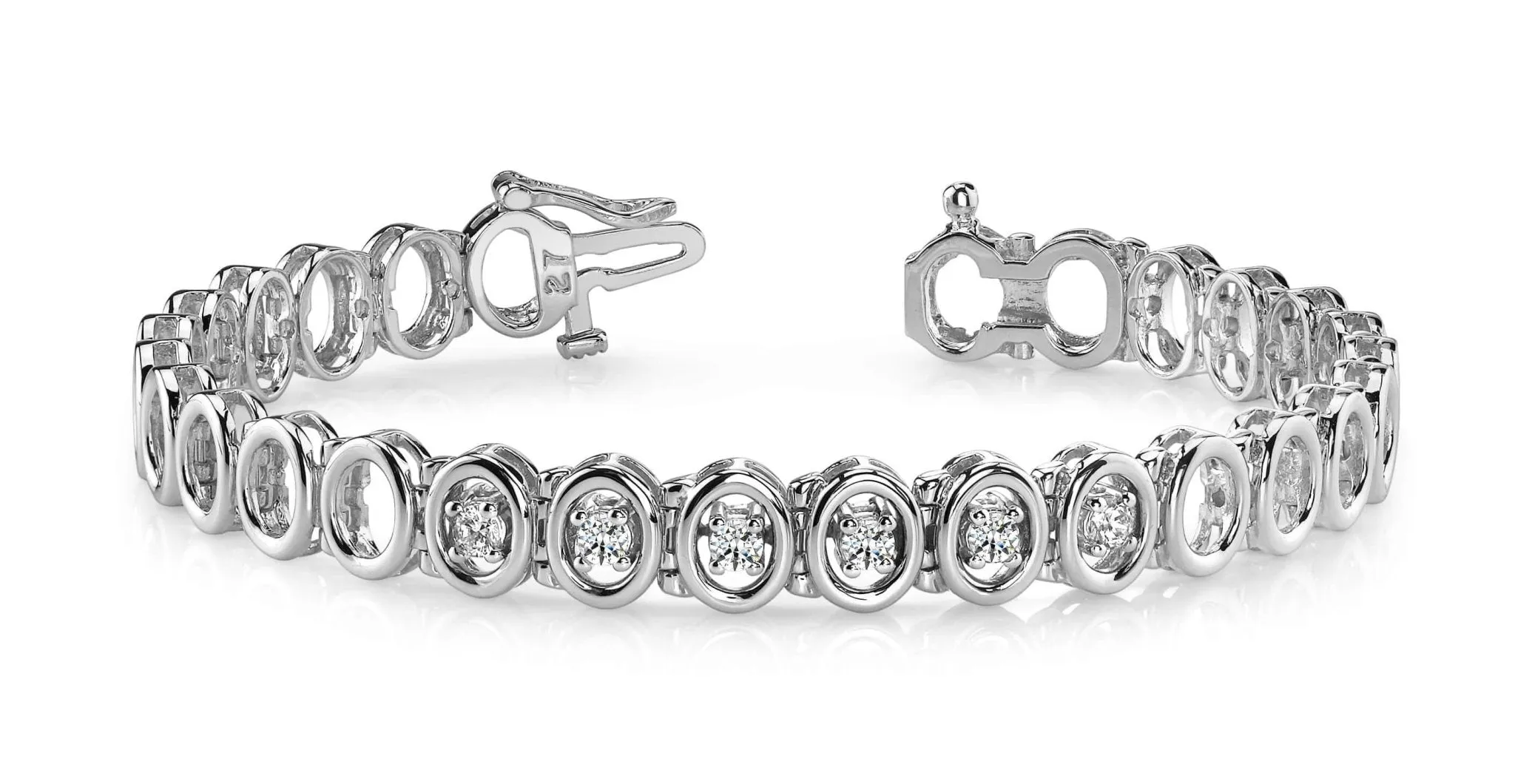 Classic Two Tone Add A Diamond Bracelet with 0.60 ct.(finished) 3mm