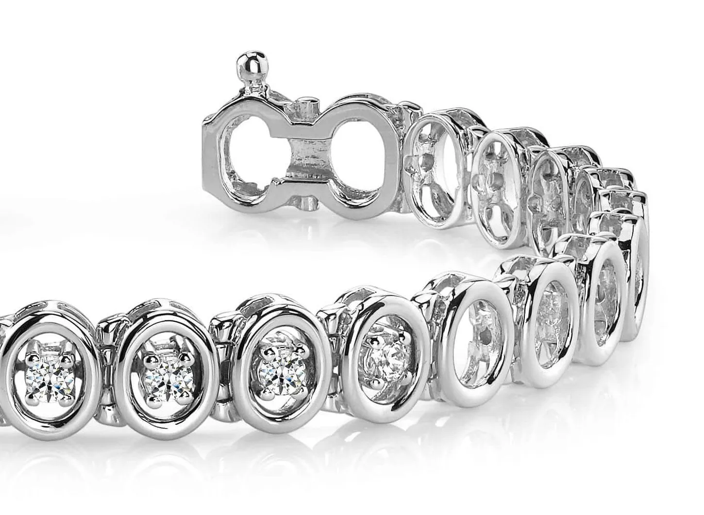 Classic Two Tone Add A Diamond Bracelet with 0.60 ct.(finished) 3mm