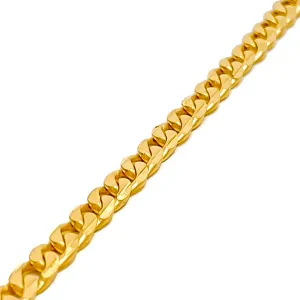 Classy Cuban Link 22k Gold Baby Bracelet