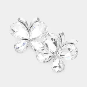 Clear Teardrop Butterfly Pageant Earrings  | Prom Earrings |  603253